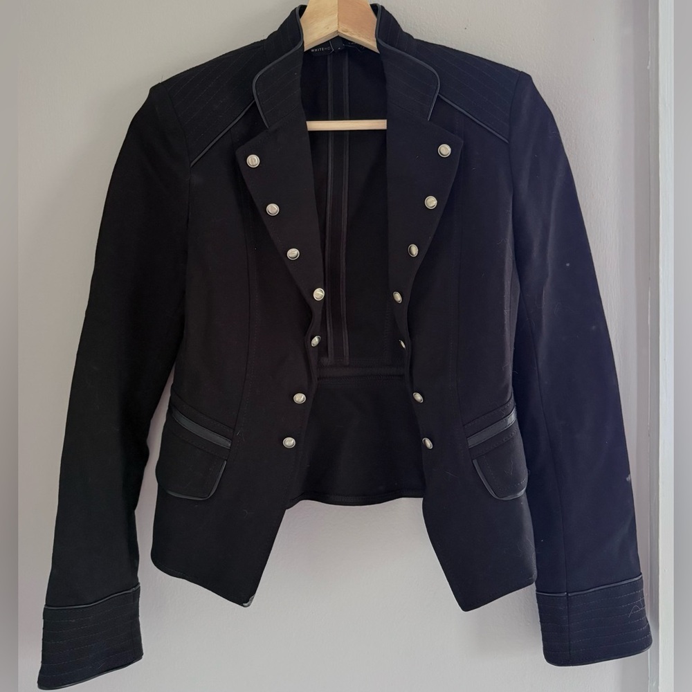 White House Black Market Black Military-Style Women's Jacket